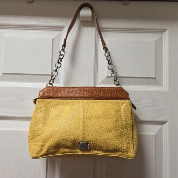 Henri Bendel Snake Yellow Multi E-Z Girl Shoulder Bag - Picture 2 of 13
